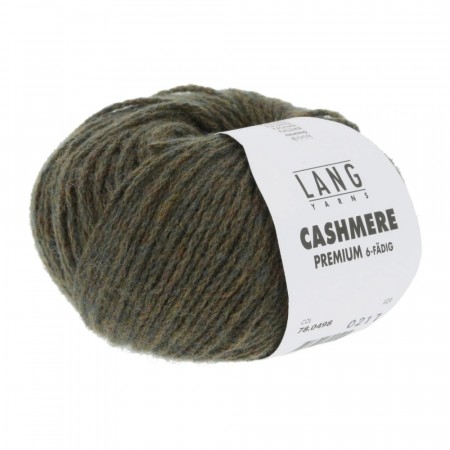Lang Yarns Cashmere Premium 498 grønn melert