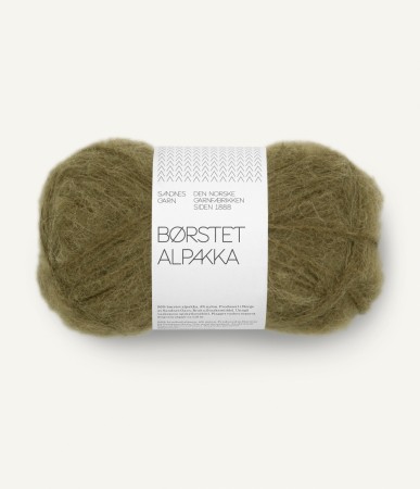 Børstet Alpakka Dark Olive 9873