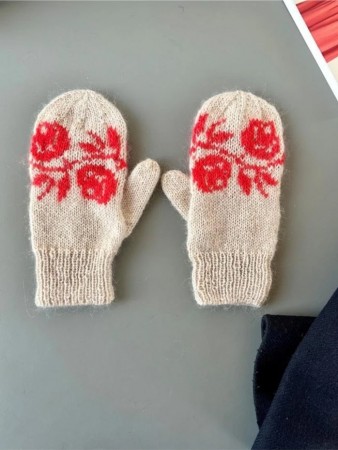 LeKnit Rosie Mittens (oppskrift) papir