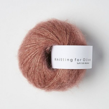 Knitting for Olive Soft Silk Mohair - Plum Rose / Blommerosa