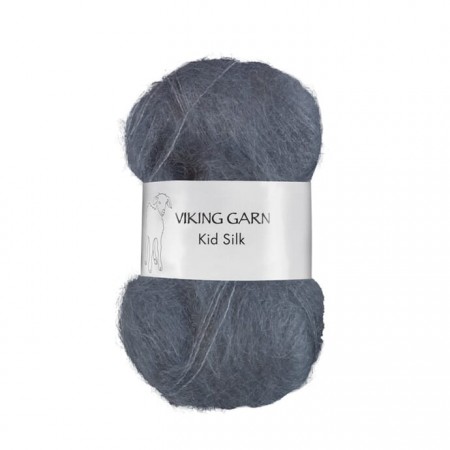 Viking Garn Kidsilk 323 Mørk gråblå
