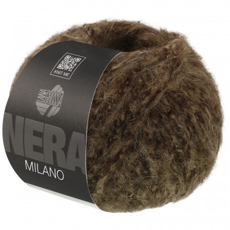Lana Grossa Milano 10 mørk brun melert