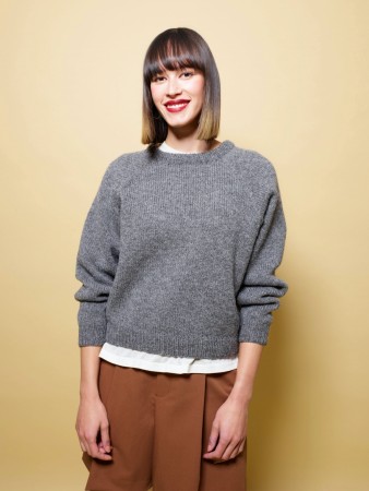 359-4 Fryagenser 3 tråds Mørk grå melert Strikkepakke