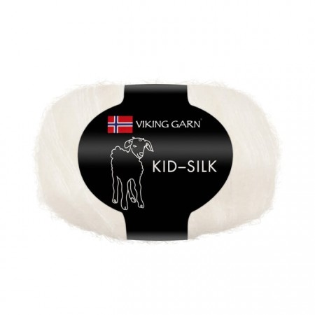 Viking Garn Kidsilk 300 hvit