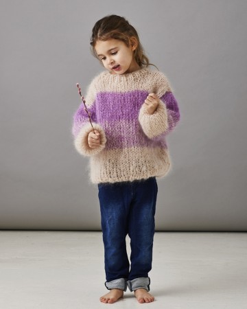 Bella color genser med brede striper barn