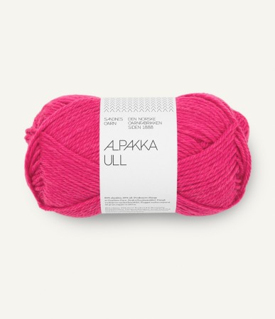 Alpakka Ull Hot Pink 4518