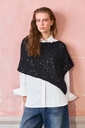 2610-4 Belle Poncho (oppskrift) Sandnes Garn