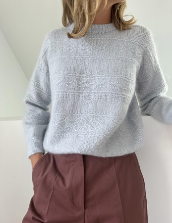 LeKnit Porcelain Damask Sweater (oppskrift)