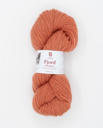 Fjord sokkegarn 2, rødlig oransje 567