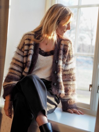 Fuzzy Mista Cardigan Strikkepakke