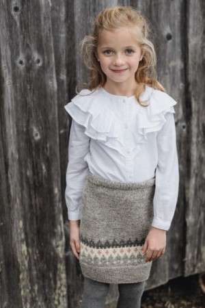 282-4 Vardeskjørt barn Grå Finull 