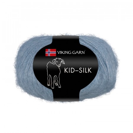 Viking Garn Kidsilk 322 gråblå