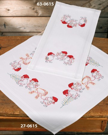Broderipakke juleduk nisser 27-0615