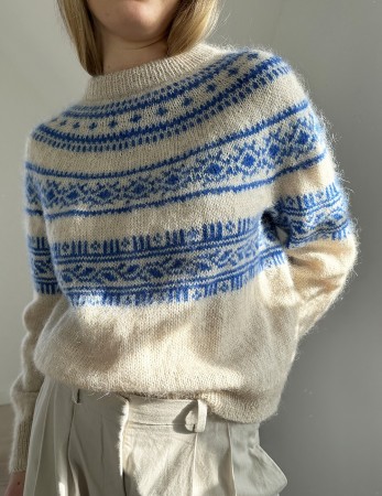 Porcelain Yoke Sweater Strikkepakke Tynn Peer gynt
