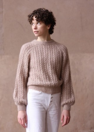 Knitting for Olive Vaffel Sweater Champignon rosa