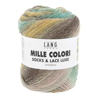 Mille Colori socks & lace lux Lang Yarns 222 mint/ochre/olive