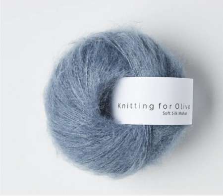 Knitting for Olive Soft Silk Mohair - Støvet Dueblå Dusty dove blue