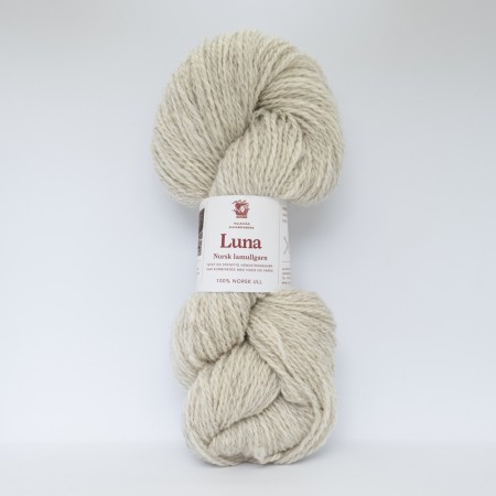 Hillesvåg Luna lamullgarn, melert lys beige 449