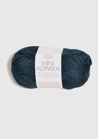 Mini Alpakka Mørk blåmelert 6572