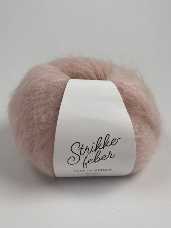 Fluffy mohair FM078 Pudder rosa Strikkefeber