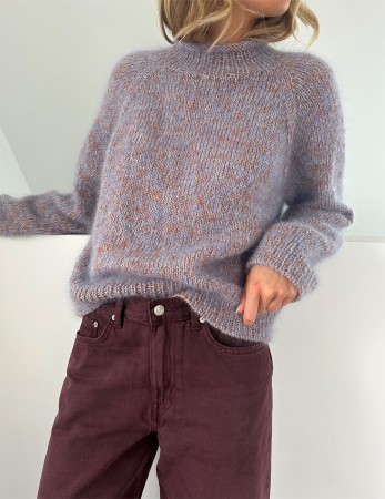 LeKnit Foundation Sweater strikkepakke Ballerina Chunky mohair og Alpakka følgetråd