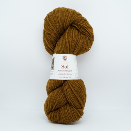Sol lamullgarn 440 okerbrun