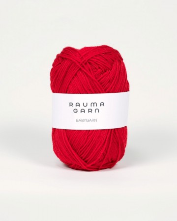 Babygarn 35 Mørk rød