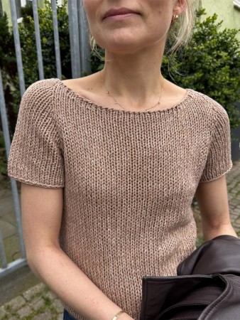 PetiteKnit Wave Tee Tykk Line Cafe au lait