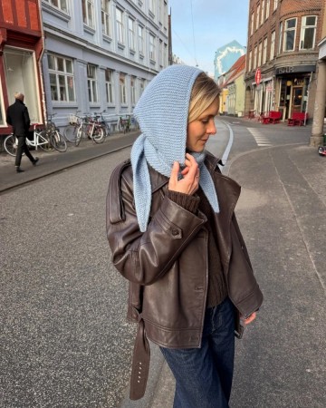 PetiteKnit Sophie Hood Alpakka Ull Blå 6032