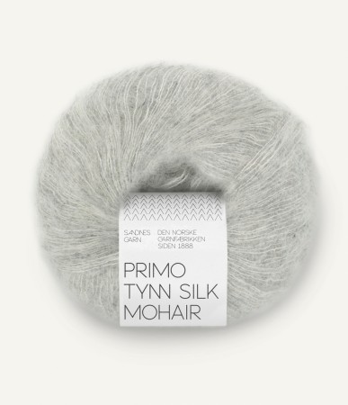 Primo Tynn Silk Mohair Lys gråmelert 1022