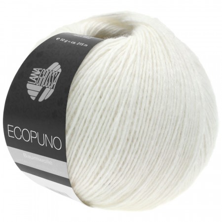 Lana Grossa Eco puno hvit 026