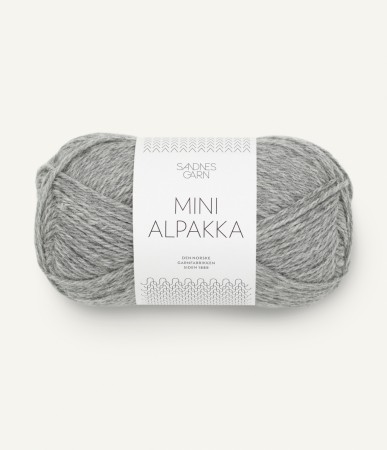 Mini Alpakka Gråmelert 1042